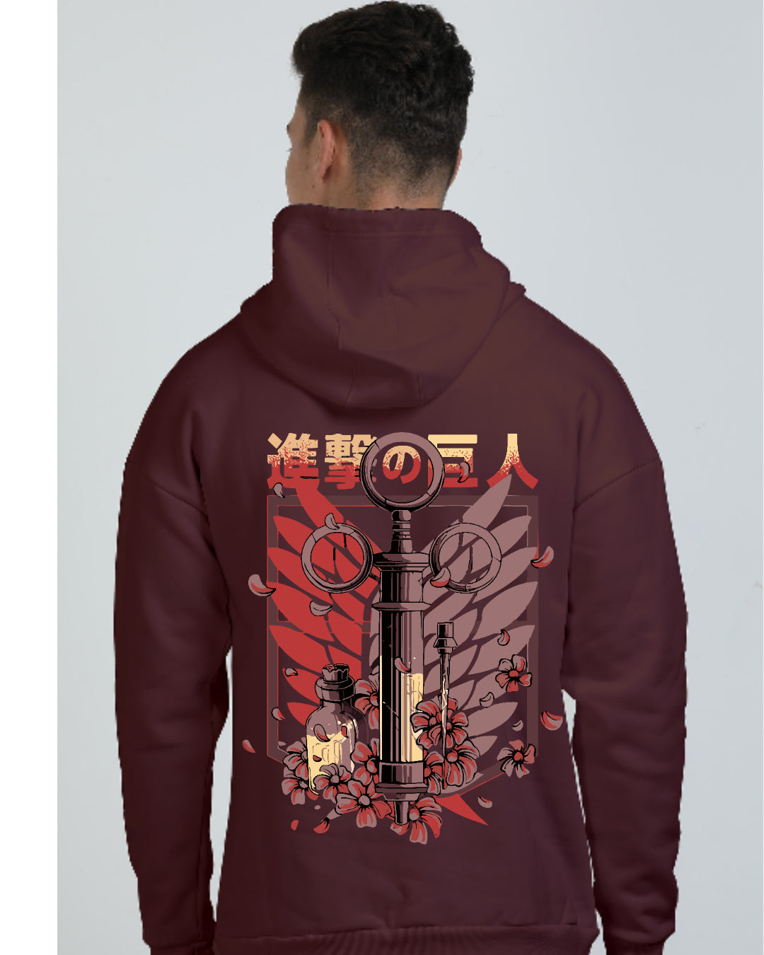 Unisex Attack On Titan Oversized Hooded Sweatshirt