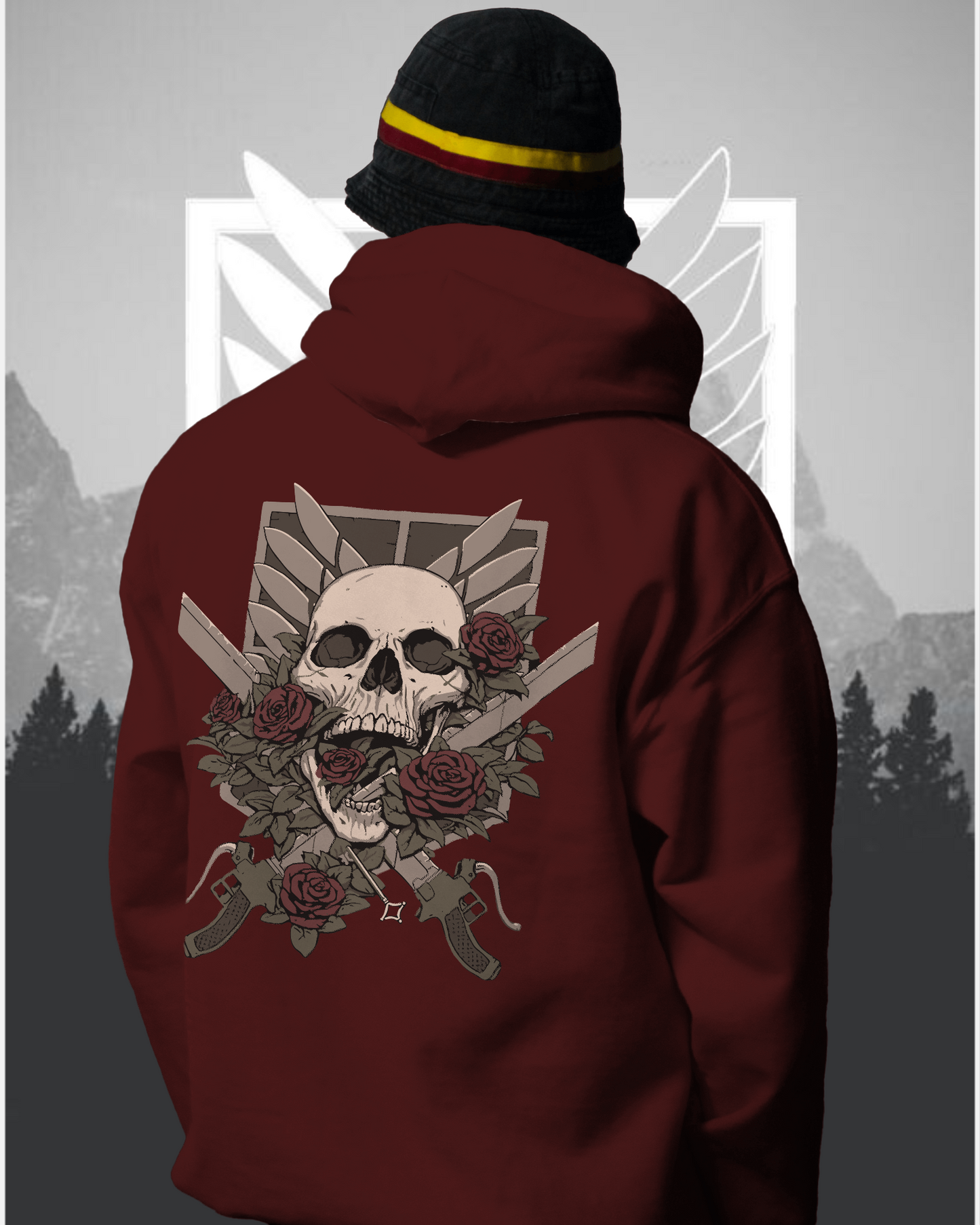 Unisex Attack On Titan Oversized Hooded Sweatshirt