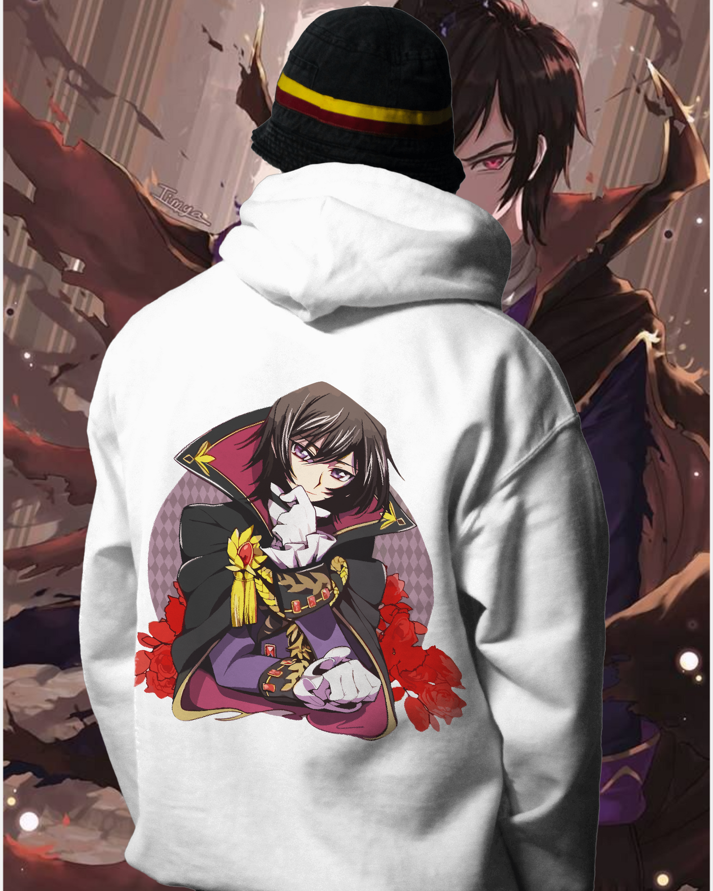 Unisex Lelouch Oversized Hooded Sweatshirt