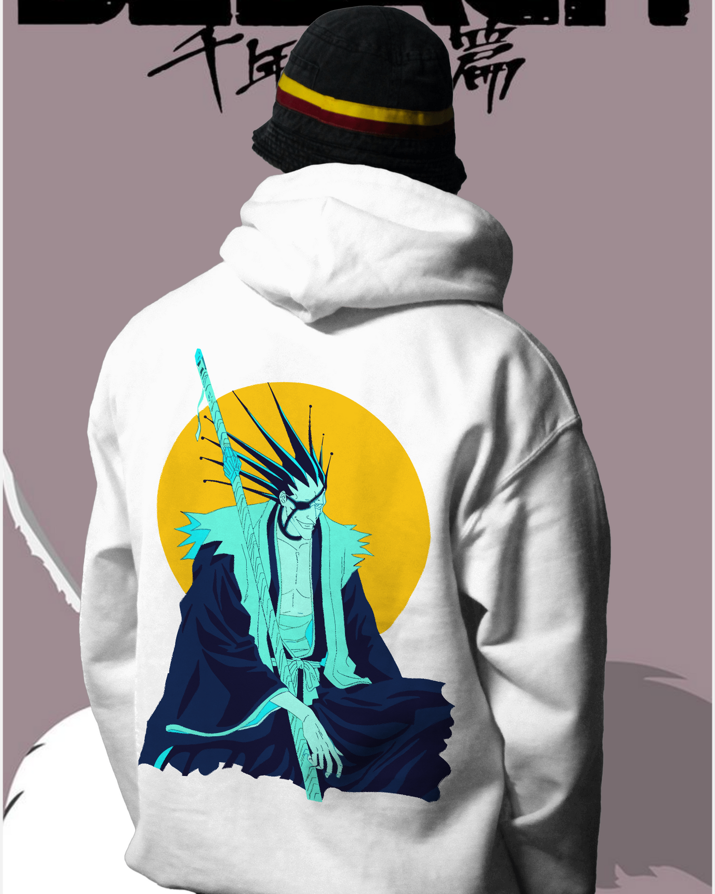 Unisex Kenpachi Oversized Hooded Sweatshirt