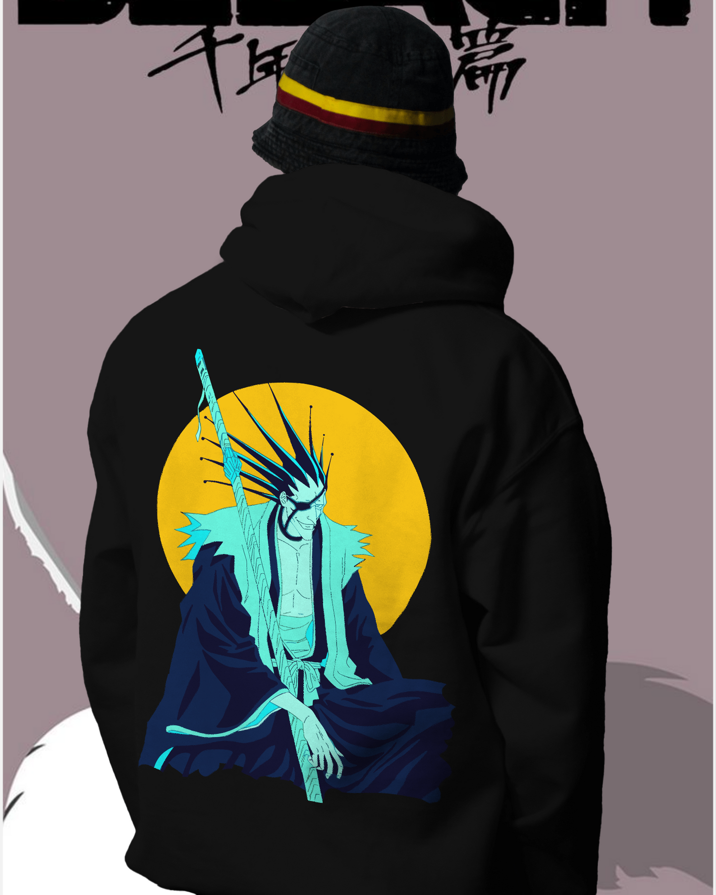 Unisex Kenpachi Oversized Hooded Sweatshirt