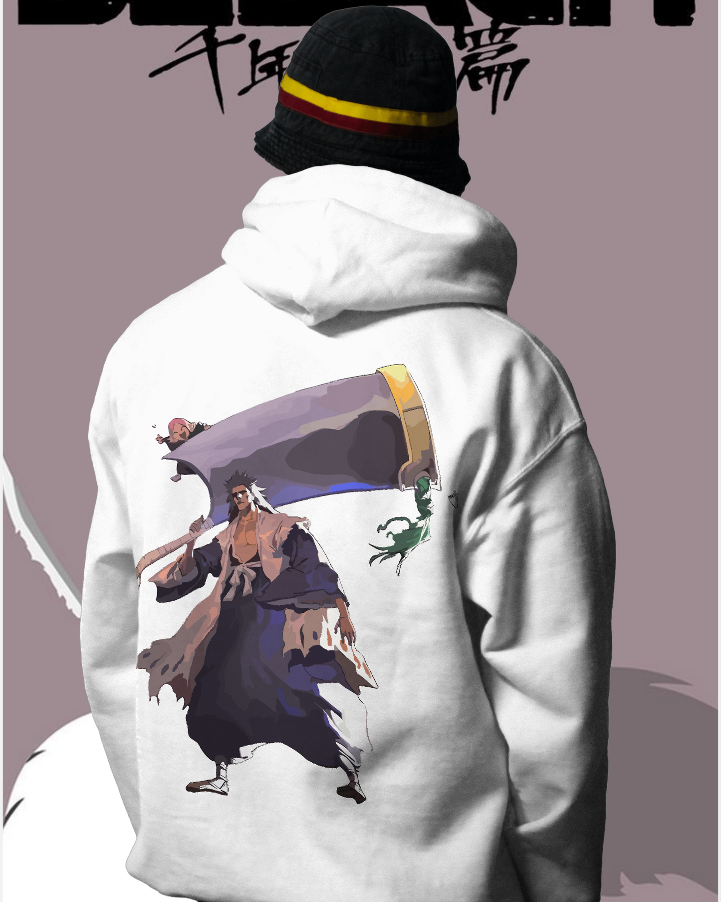 Unisex Kenpachi Oversized Hooded Sweatshirt