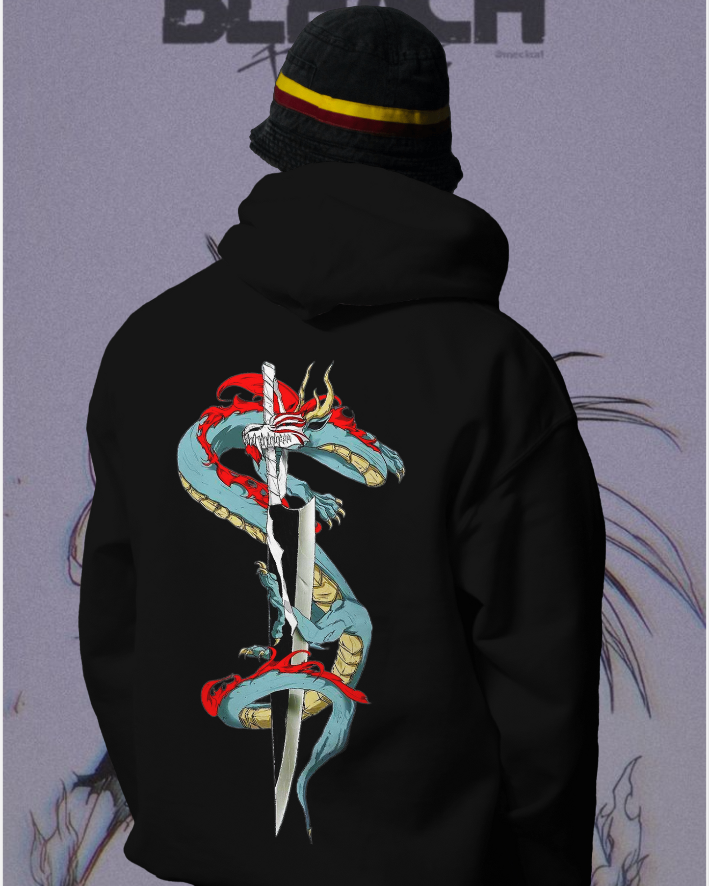 Unisex Ichigo Zanpakuto Oversized Hooded Sweatshirt
