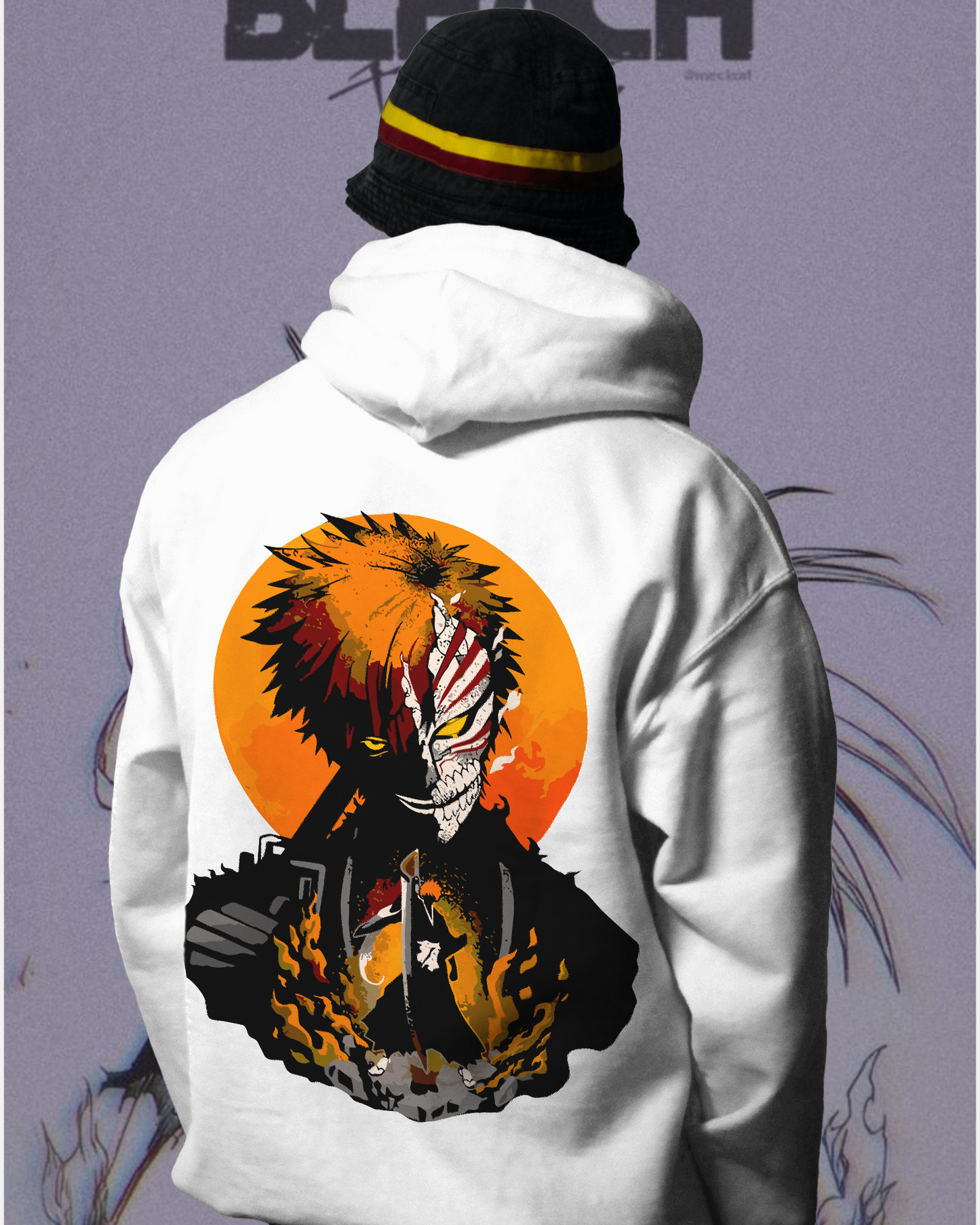 Unisex Kenpachi Oversized Hooded Sweatshirt