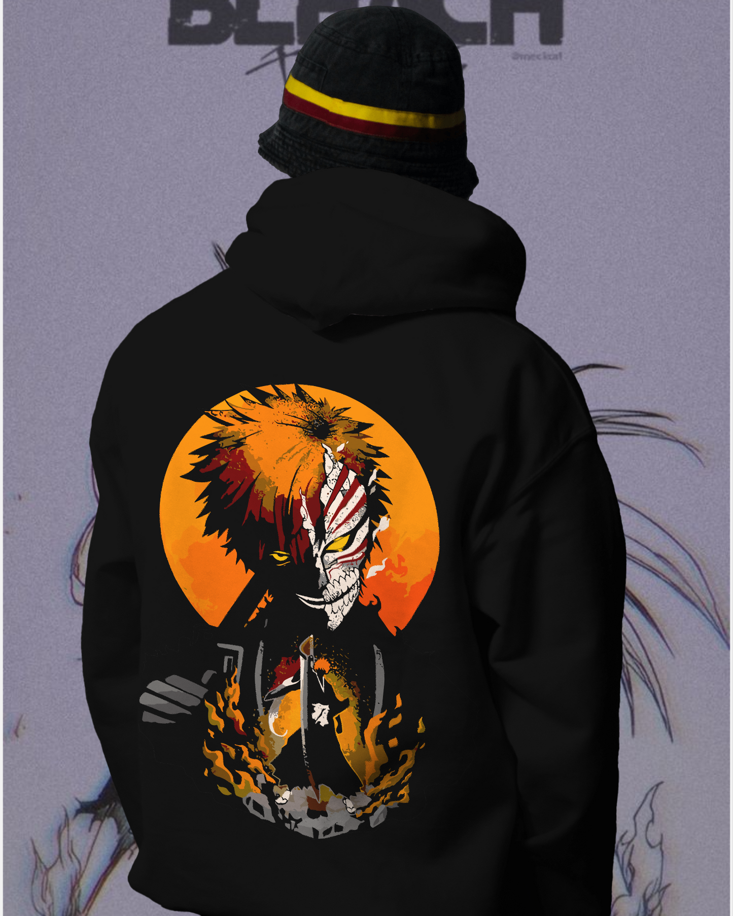 Unisex Kenpachi Oversized Hooded Sweatshirt