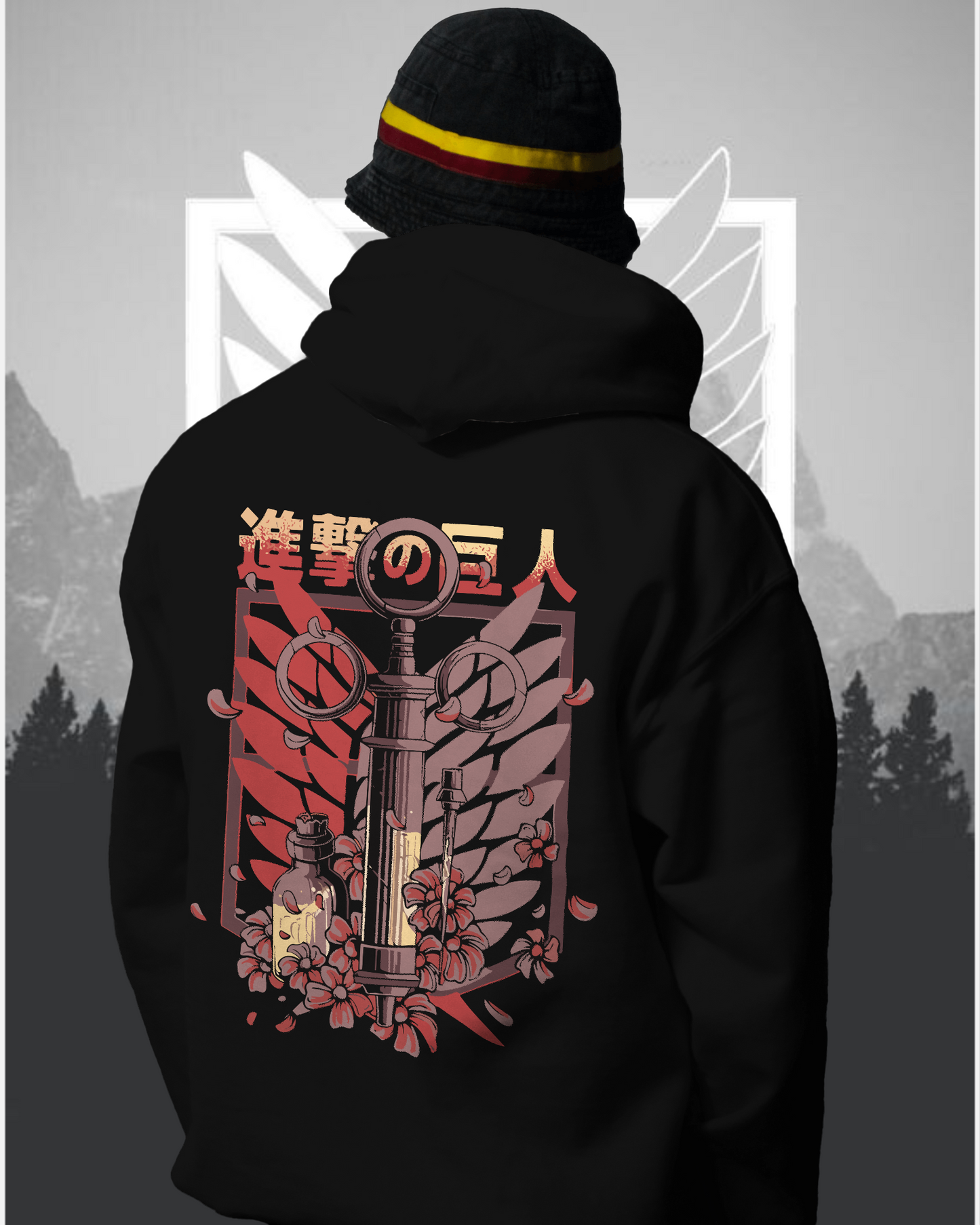 Unisex Attack On Titan Oversized Hooded Sweatshirt