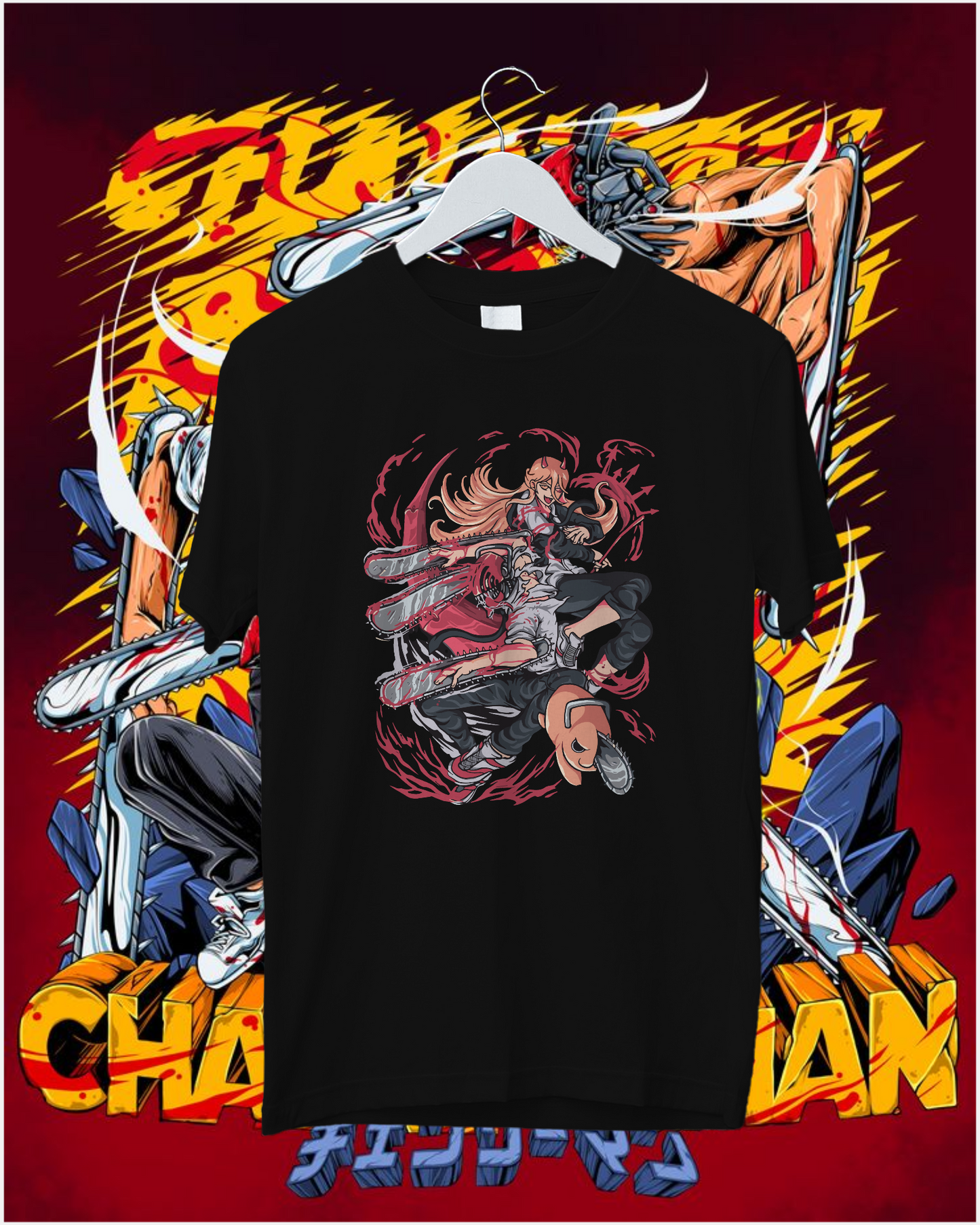Men's Chainsaw man Half Sleeve T-shirt