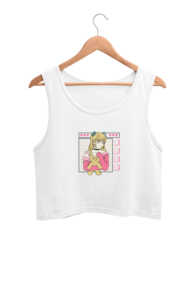 Women's Graphic Printed Crop Tank Top
