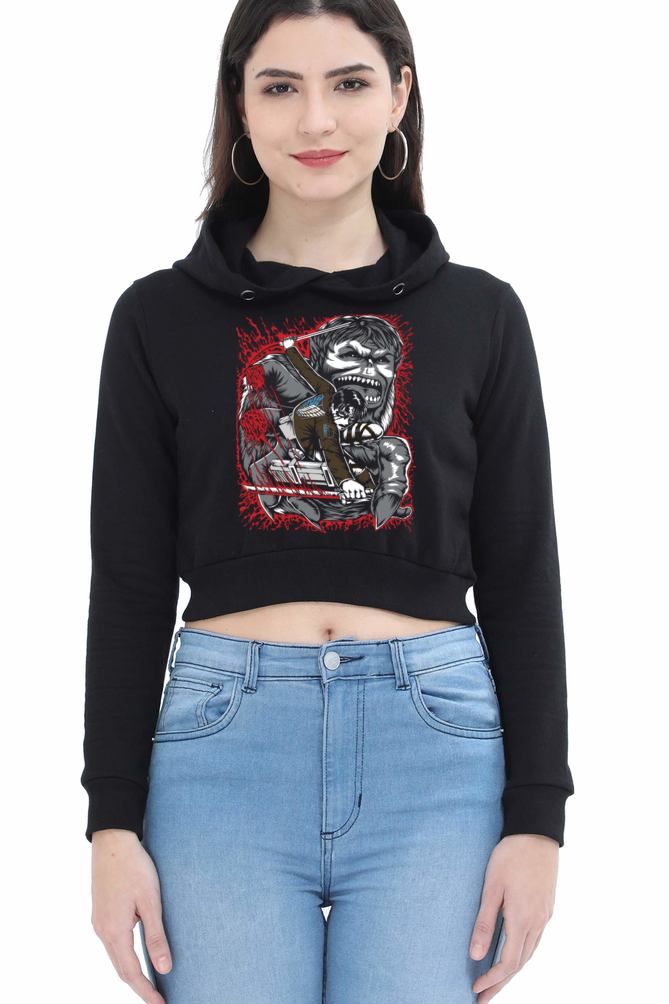 Women's Attack On Titan Crop Hoodies