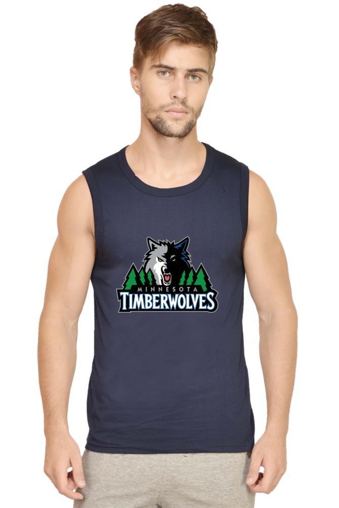 Men's Minnesota Timberwolves Graphic Printed Sleeveless Tank Top Gym Vest