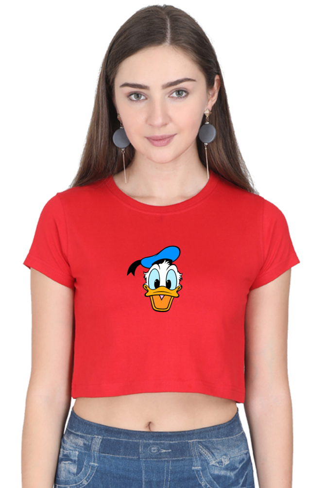 Women's Donald Duck Graphic Crop Top