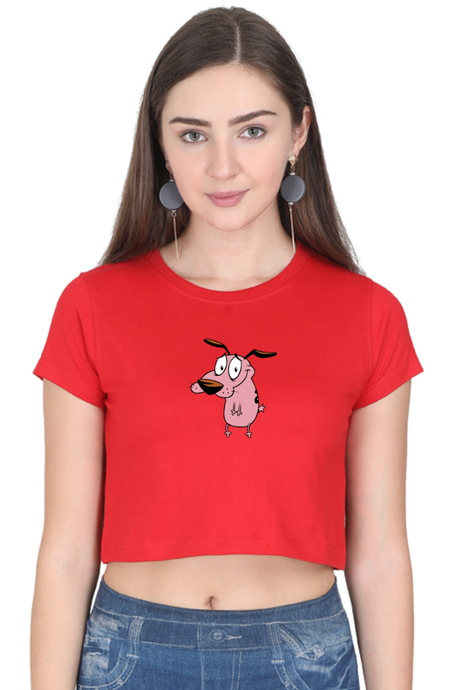 Women's Courage the Cowardly Dog Graphic Crop Top