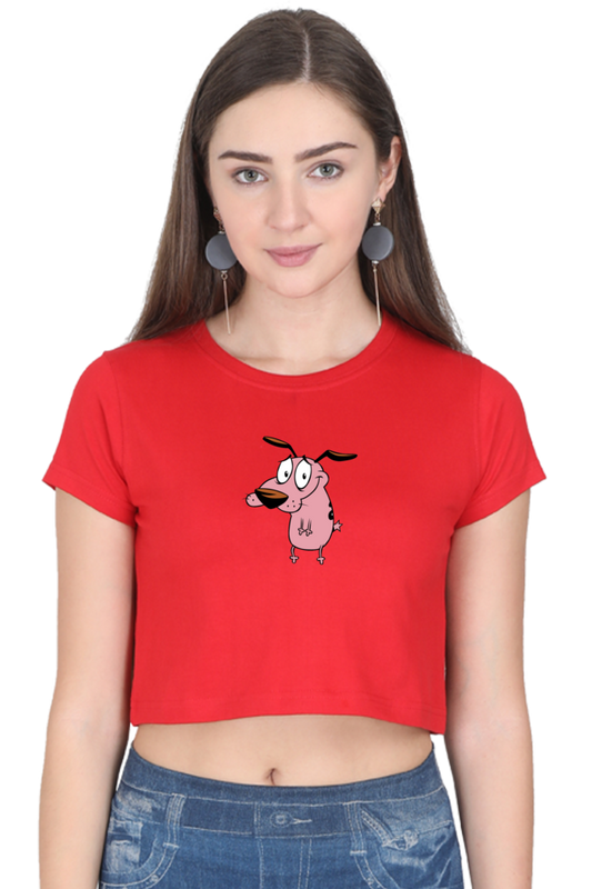 Women's Courage the Cowardly Dog Graphic Crop Top