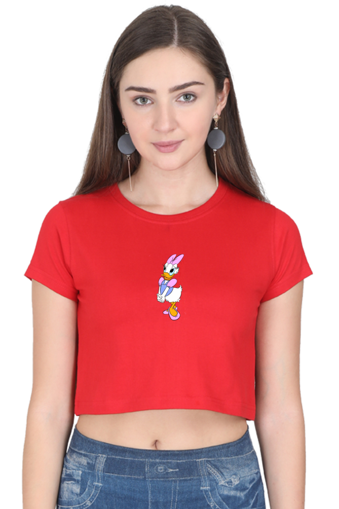 Women's Daisy Duck Graphic Crop Top