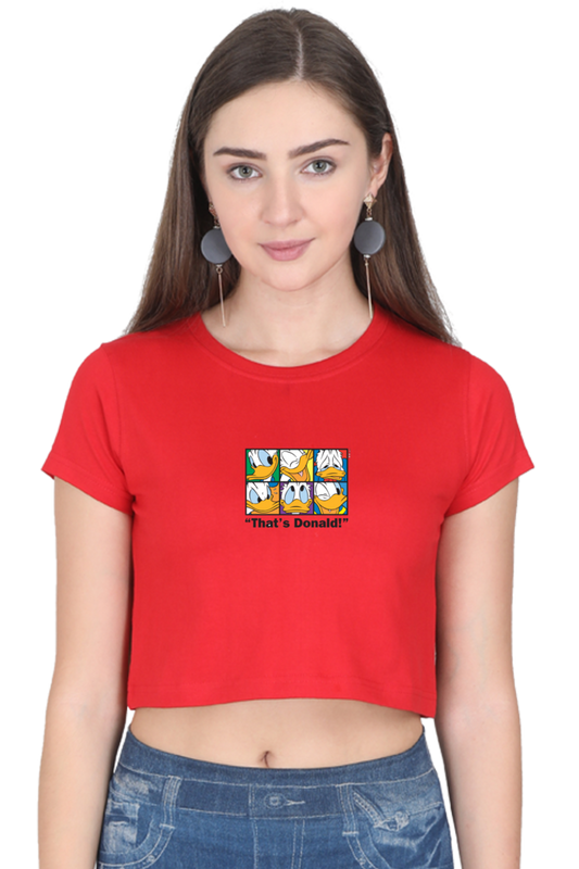 Women's Donald Duck Graphic Crop Top