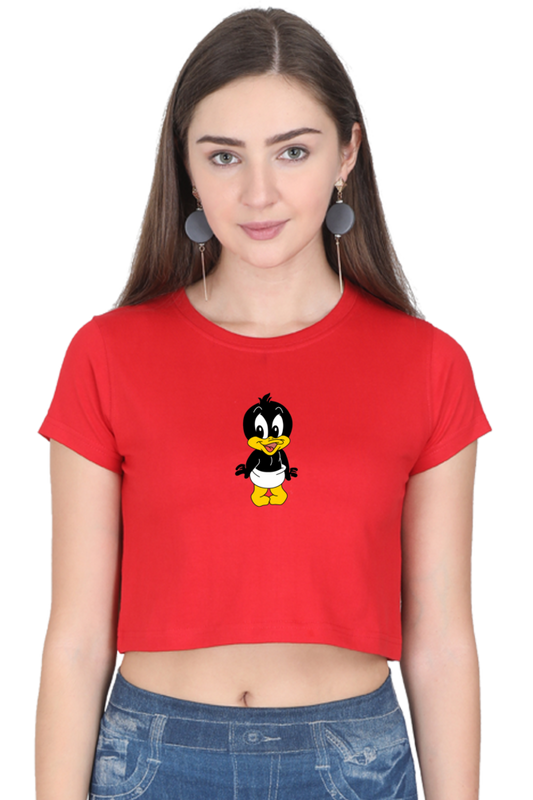 Women's Baby Daffy Duck Graphic Crop Top