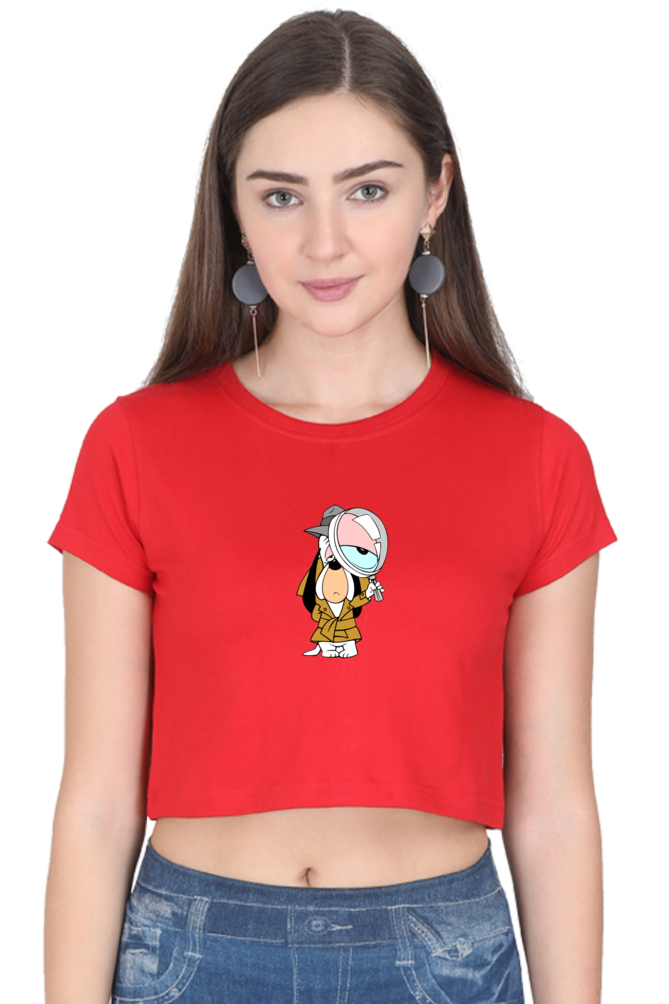 Women's Droopy Dog Graphic Crop Top