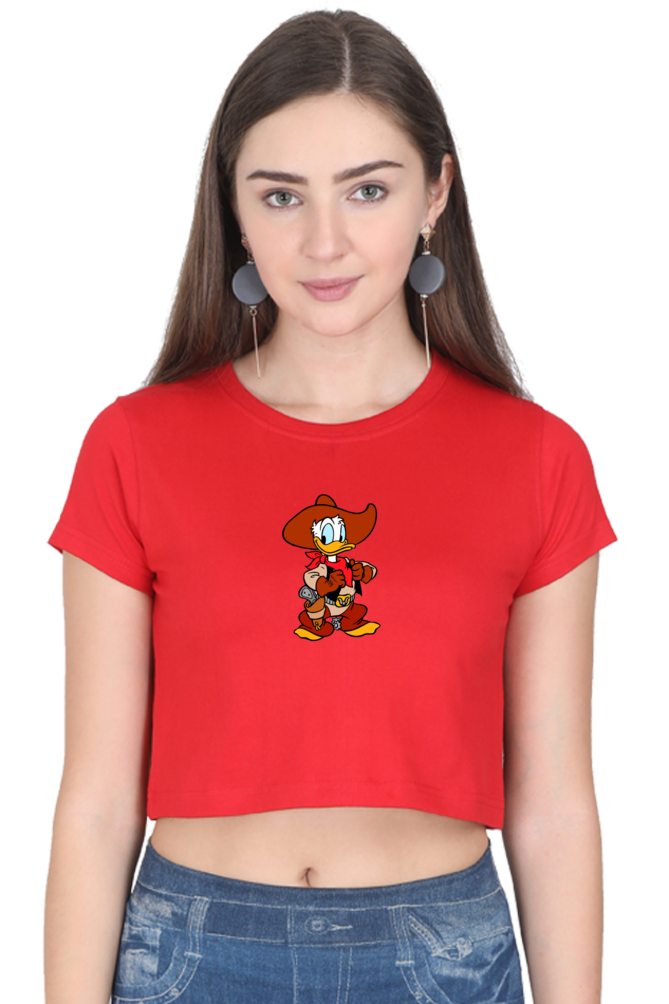 Women's Donald Duck Graphic Crop Top