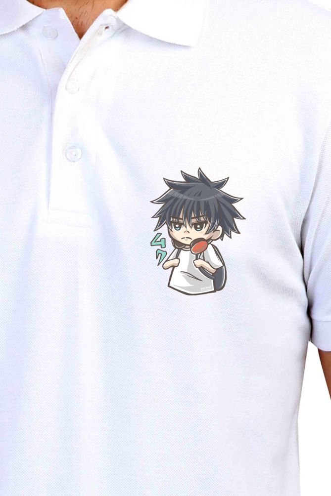 Male Fushiguro Print Polo Half Sleeve