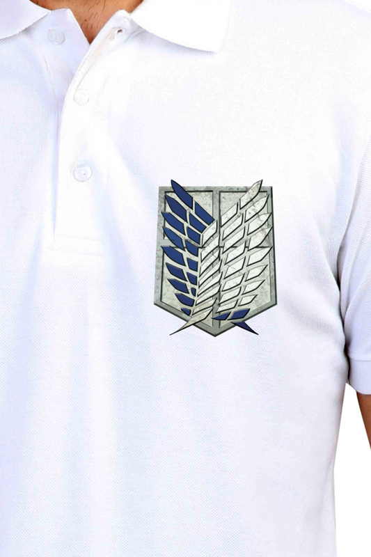 Male Attack On Titan Print Polo Half Sleeve