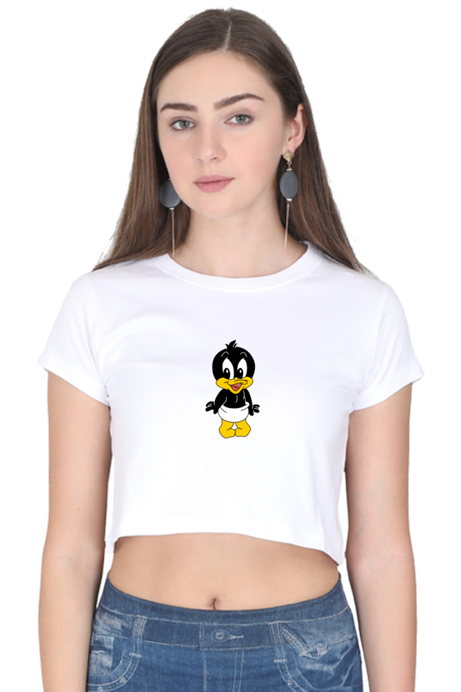 Women's Baby Daffy Duck Graphic Crop Top