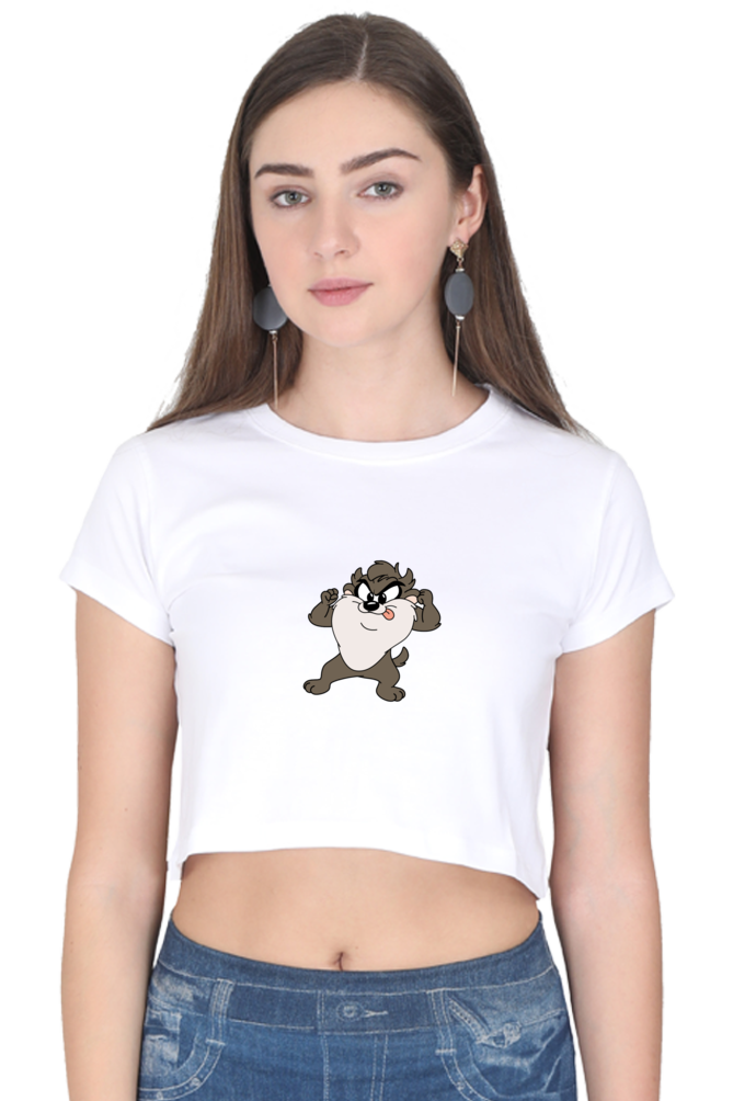 Women's Baby Taz Graphic Crop Top