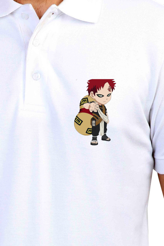 Men's Gaara Print Polo Half Sleeve