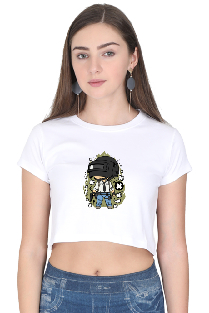 Women's PUBG Graphic Crop Top