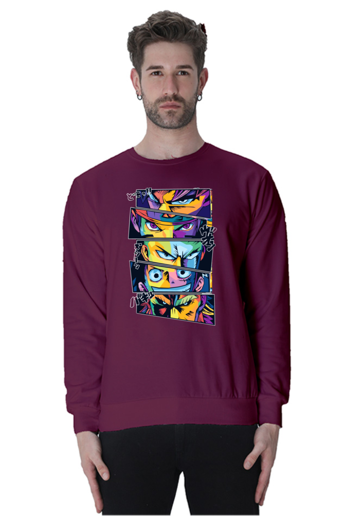 Unisex Goku x Naruto x Saitama x Luffy x All might T-Shirt Sweatshirt