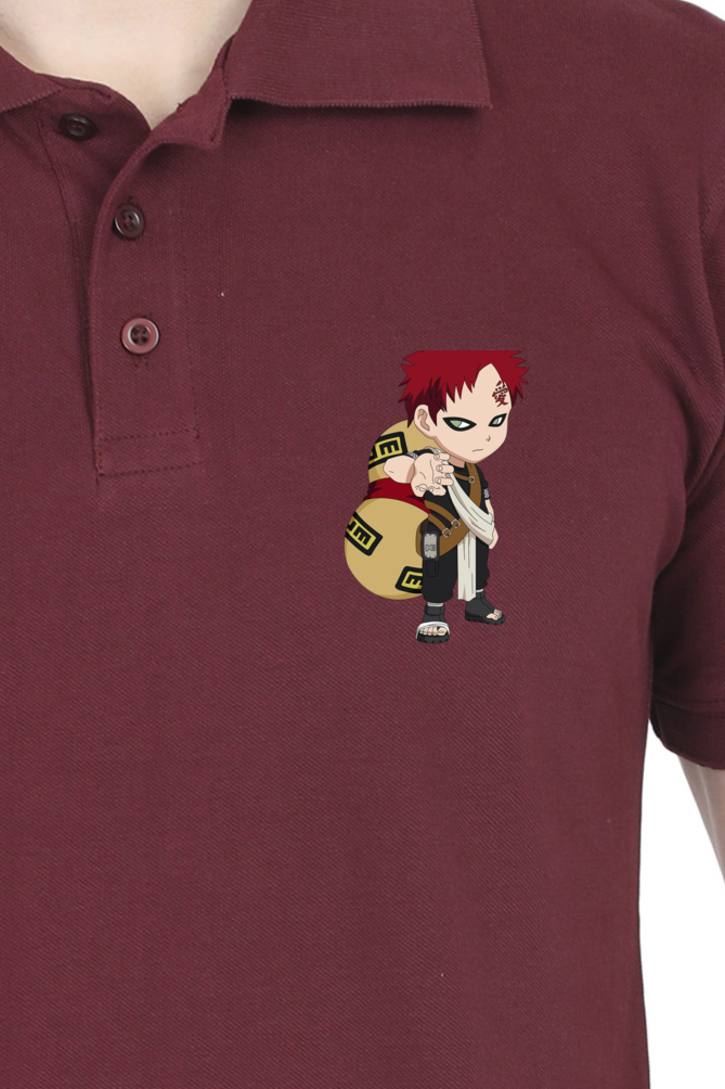 Men's Gaara Print Polo Half Sleeve