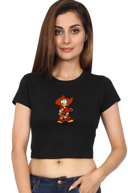 Women's Donald Duck Graphic Crop Top