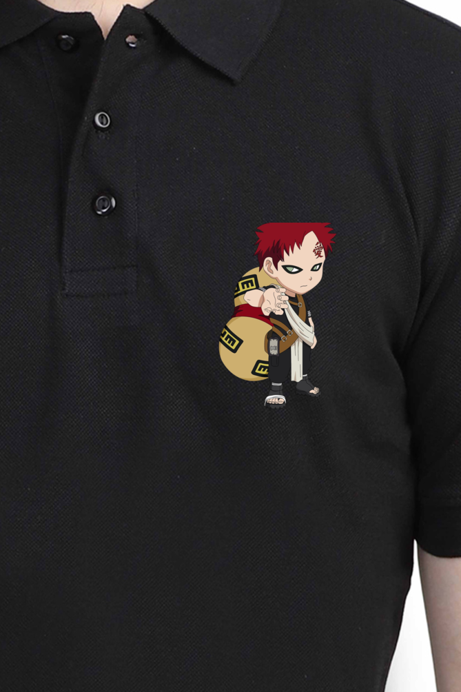 Men's Gaara Print Polo Half Sleeve