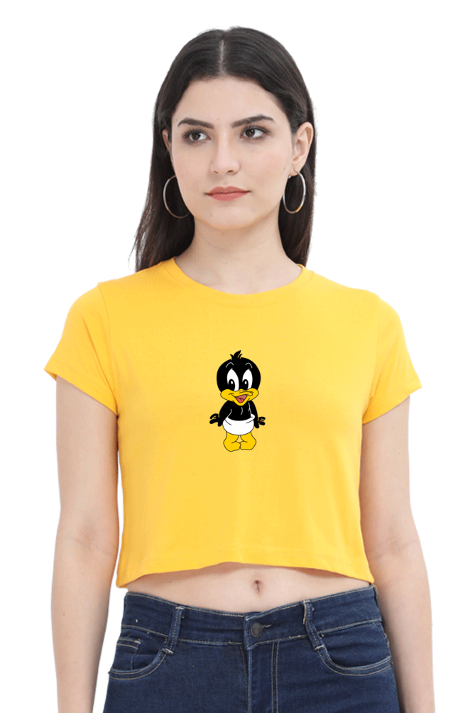 Women's Baby Daffy Duck Graphic Crop Top