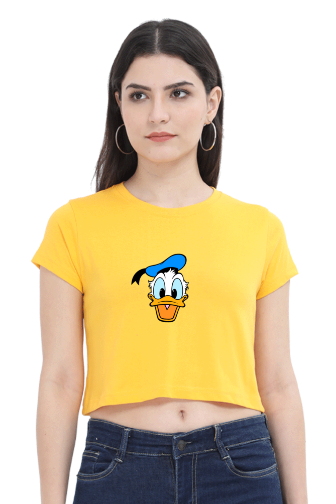 Women's Donald Duck Graphic Crop Top