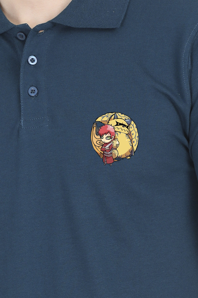 Men's Gaara Print Polo Half Sleeve