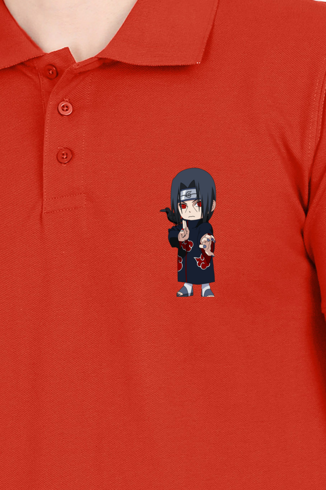 Men's Itachi Print Polo Half Sleeve