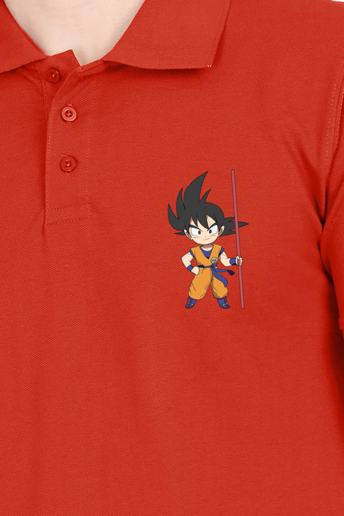 Men's Goku Print Polo Half Sleeve