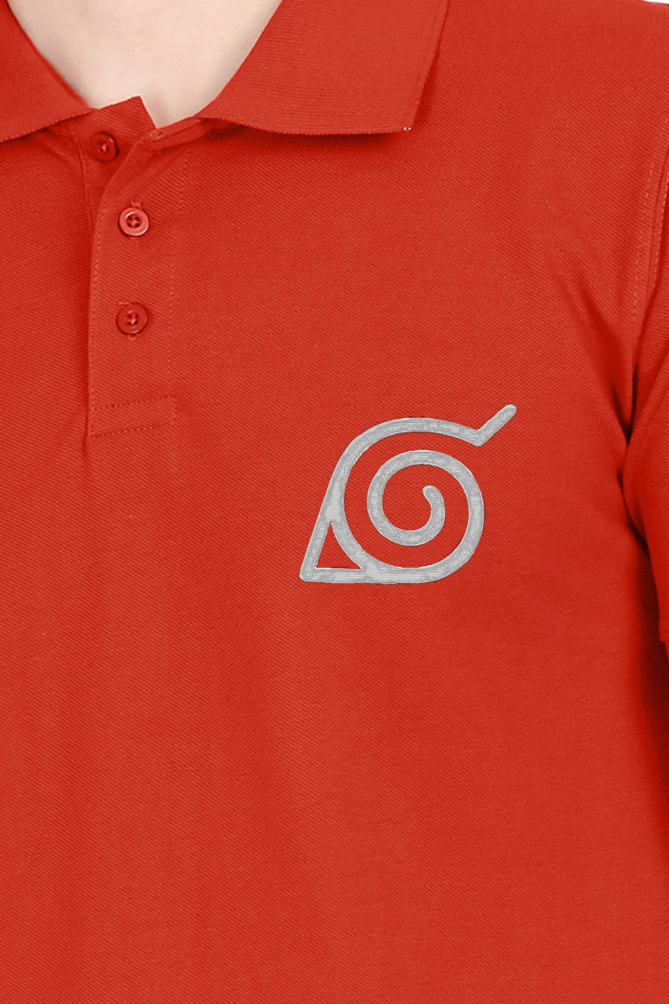 Men's Leaf Village Embroidered Polo T-shirt