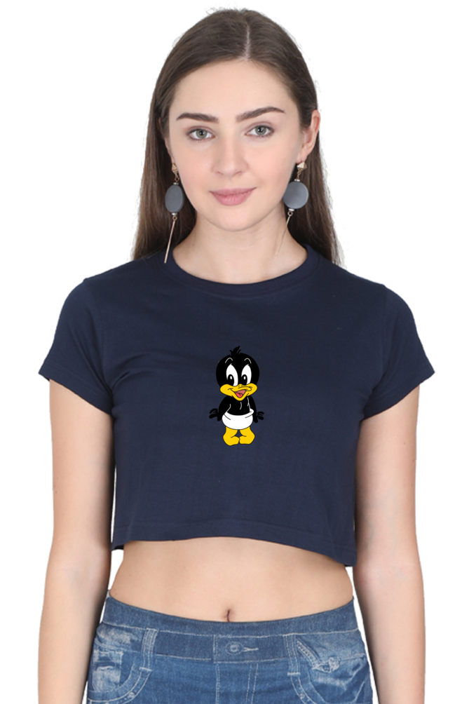 Women's Baby Daffy Duck Graphic Crop Top