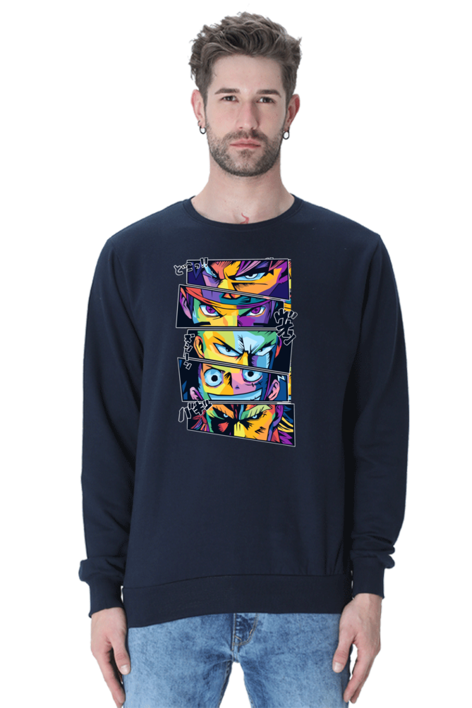 Unisex Goku x Naruto x Saitama x Luffy x All might T-Shirt Sweatshirt