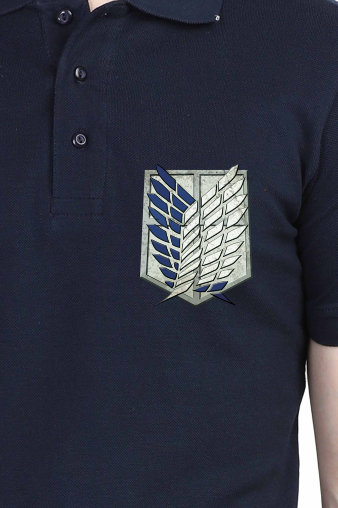 Men's Attack On Titan Print Polo Half Sleeve