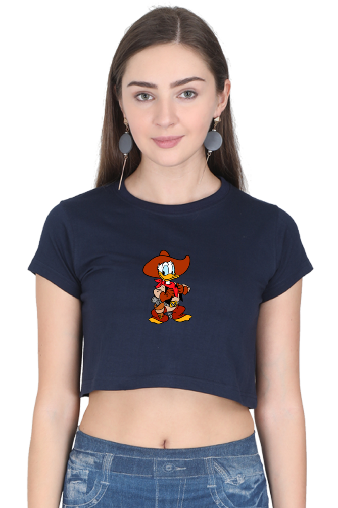 Women's Donald Duck Graphic Crop Top