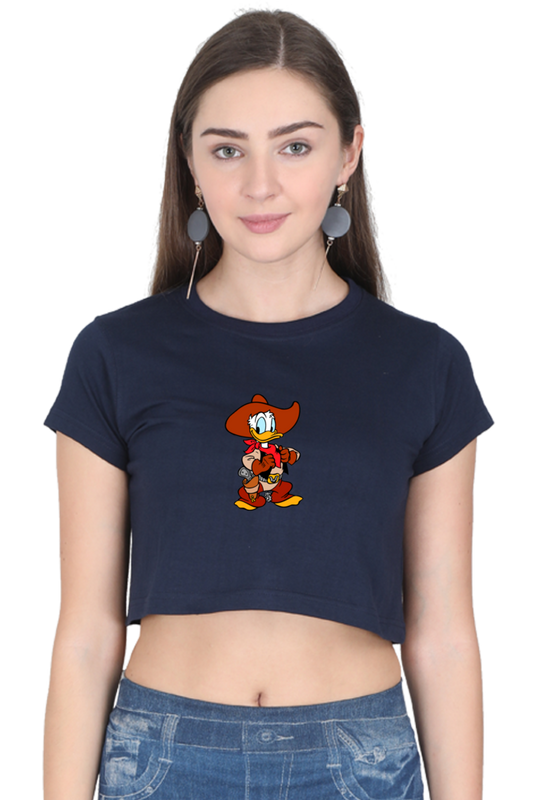 Women's Donald Duck Graphic Crop Top