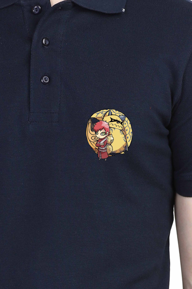 Men's Gaara Print Polo Half Sleeve