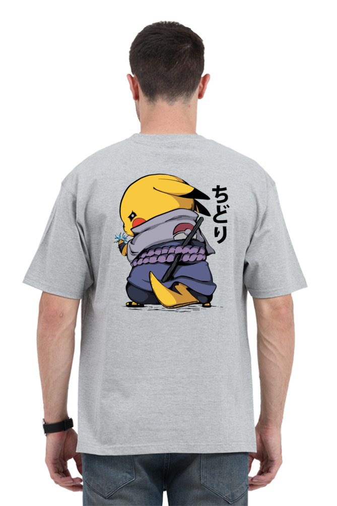Unisex Pikachu x Sasuke Oversized T-shirt