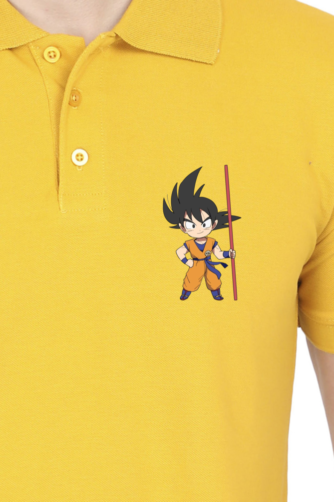 Men's Goku Print Polo Half Sleeve