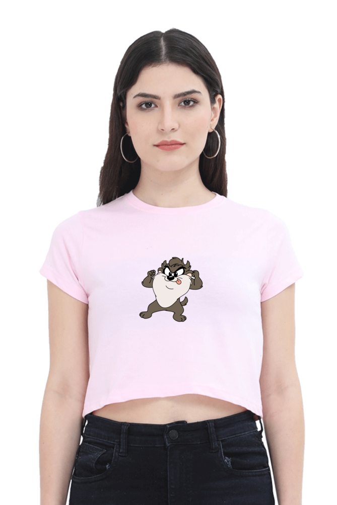 Women's Baby Taz Graphic Crop Top