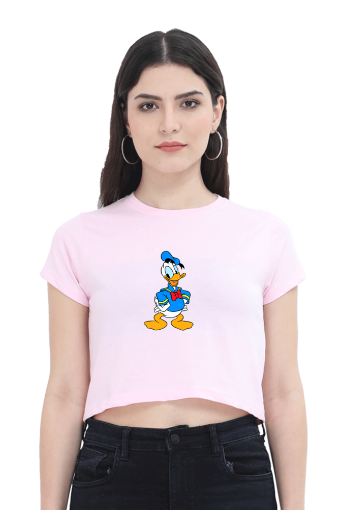 Women's Donald Duck Graphic Crop Top