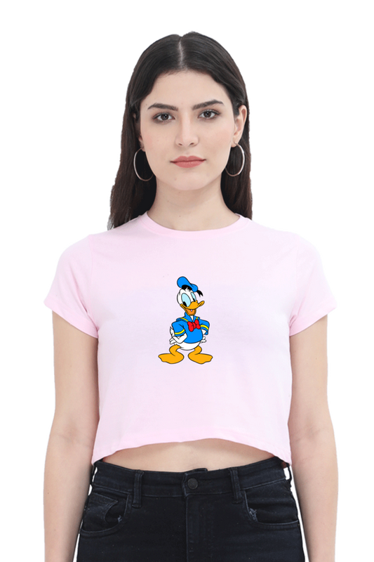 Women's Donald Duck Graphic Crop Top