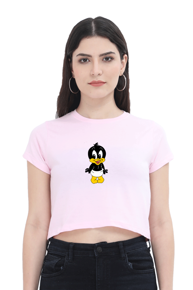 Women's Baby Daffy Duck Graphic Crop Top